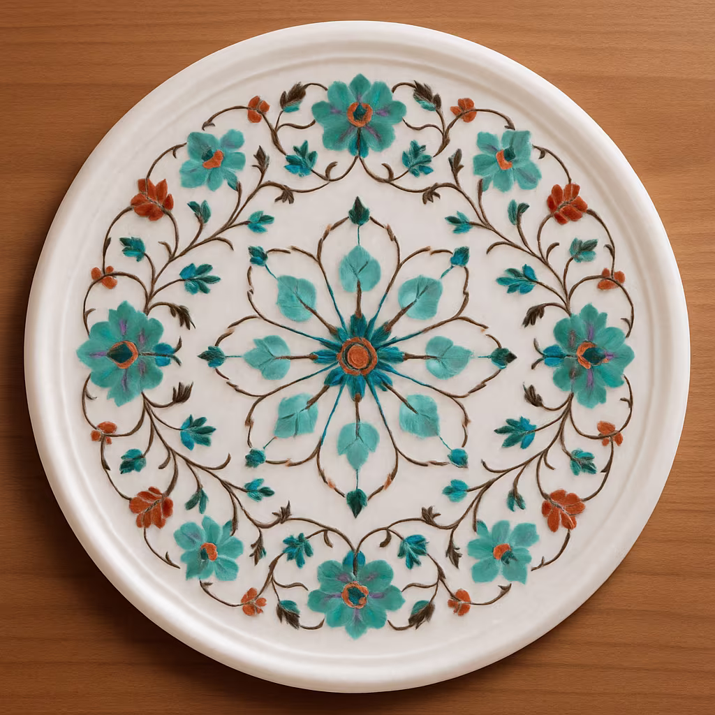 Marble Inlay Plate